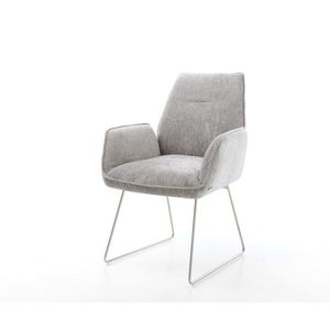 Jedálenská stolička Zoa-Flex šenil striebornosivá tenká podnož vyobraziť