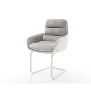 Jedálenská stolička Abelia-Flex s podrúčkami mix materiálov pravá koža vyobraziť