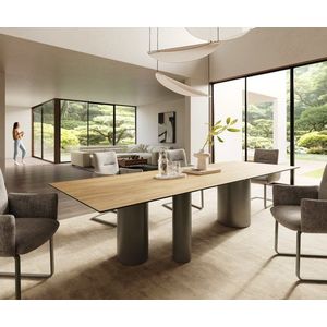 Jedálenský stôl Edge 300x100 keramický Laminam® Sabbia dub farebný vyobraziť