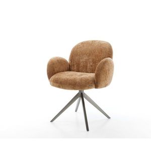 Nube-Flex otočné kreslo s podrúčkami šenilový krížový rám široký vyobraziť