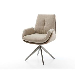 Otočná stolička Clea-Flex zmiešané materiály blatový krížový rám vyobraziť