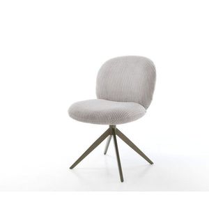 Otočná stolička Nube-Flex Cord Striebornosivý krížový rám so širokou vyobraziť