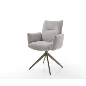 Otočná stolička Jova-Flex s podrúčkami Šnúra strieborno-sivá Krížový vyobraziť