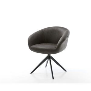 Otočná stolička Vinka-Flex s podrúčkami Mikrovlákno antracit Vintage vyobraziť