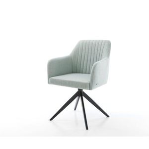 Otočná stolička Greg-Flex Stripes Mint Krížový rám široký čierny 360° vyobraziť