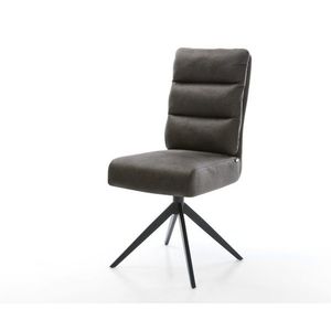 Otočná stolička Pela-Flex mikrovlákno antracit vintage krížový rám vyobraziť