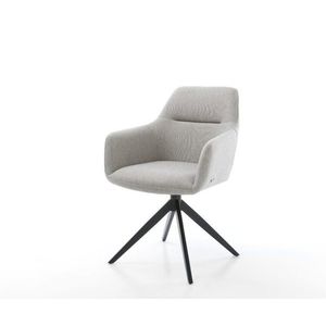 Otočná stolička Pejo-Flex Stripes Svetlosivý krížový rám široký čierny vyobraziť