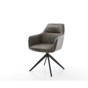 Otočná stolička Pejo-Flex Mikrovlákno sivá Antique Cross Frame Wide vyobraziť