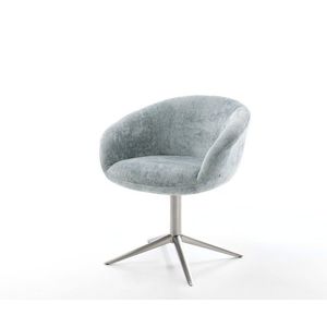 Otočná stolička Vinka-Flex s podrúčkami šenilová pastelová modrá vyobraziť