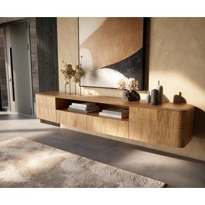 Nízka skrinka Nagaru 240 cm Akácia Aura 2 dvierka 2 zásuvky 1 vyobraziť