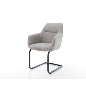 Pejo-Flex jedálenská stolička manšestrová strieborná sivá konzolová vyobraziť