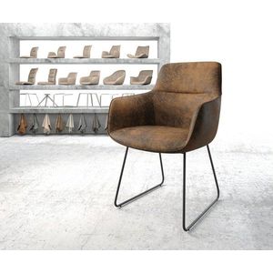 Jídelní židle Pejo-Flex Hnědá Vintage Skid Rám Černá vyobraziť