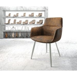 Jídelní židle Pejo-Flex Hnědá Vintage 4-nohá kuželová z nerezové oceli vyobraziť