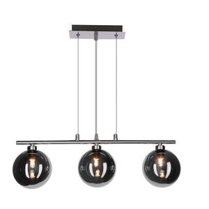 Závesná lampa SOMUL 3x20W G9 chrómové sklenené tienidlá 12 cm grafitové moderné elegantné svietidlo obývačka jedáleň kuchyňa vyobraziť