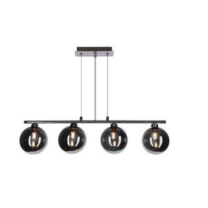 Závesná lampa SOMUL 4x20W G9 chrómové sklenené tienidlo 12 cm grafitové moderné elegantné svietidlo do obývačky jedálne do kuchyne pôvabné vyobraziť