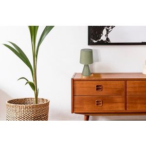 Stolová lampa SATTI sivozelená keramická s tienidlom E14 1x40W elegantná dekoratívna do obývačky, spálne, pracovne, klasického štýlu vyobraziť