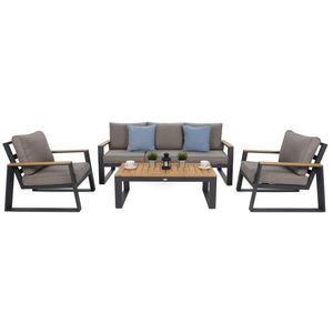 Záhradná sedacia súprava 4 ks hliník vyobraziť