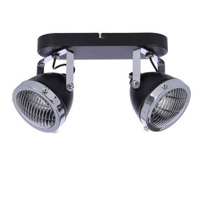Stropná lampa Crazy 2x15W, čierna, tienidlo GU10, priehľadná vyobraziť