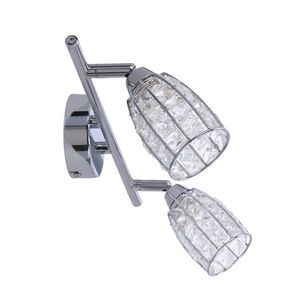 Stropná lampa Shiba chrómový pásik 2x15W g9 priehľadné tienidlo vyobraziť