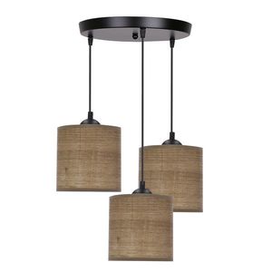 Závesná lampa Legno 15, 3x40W, e27, tienidlo z orechového dreva vyobraziť