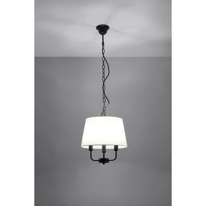Závesná lampa Pasteri matná čierna 3x40W e14 béžové tienidlo vyobraziť