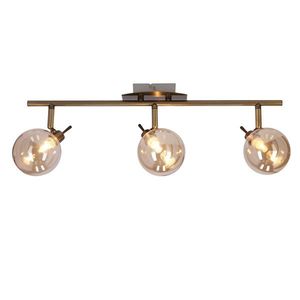 Stropná lampa Lentini patinovaná páska 3x40W g9 jantárové tienidlo vyobraziť