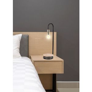 Stolová lampa Abi, čierno-zlatá, 1x40W E14 vyobraziť