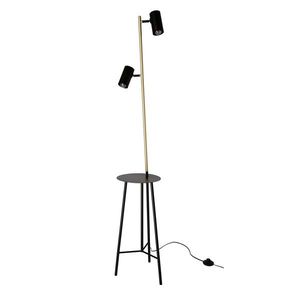 Čierno-zlatá stojaca lampa 164 cm Perret vyobraziť