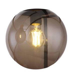 Okrúhle tienidlo na lampu z dymového skla pre retro lampu vyobraziť