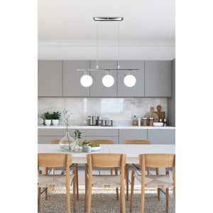 Závesná lampa s chrómovým tienidlom, 3xG9 Oden vyobraziť