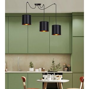 Závesná lampa čierna 3xE27 Candida P vyobraziť