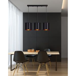 Závesná lampa čierna 3xE27 Candida vyobraziť