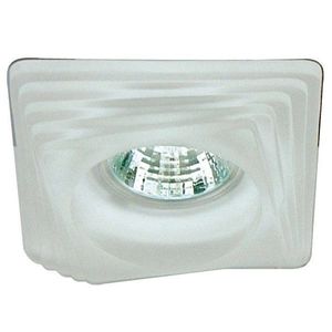 Stropné sklenené svietidlo, biele, štvorcové, SS-01 vyobraziť