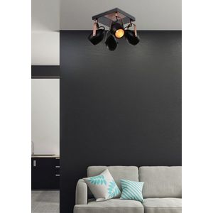 Čierno-medená nastaviteľná stropná lampa E14 4x40W Anica vyobraziť