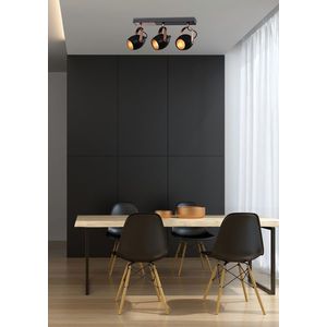 Čierno-medená nastaviteľná bodová lampa E14 3x40W Anica vyobraziť