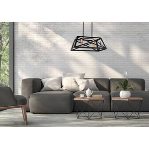 Čierna kovová závesná lampa 2x40W E27 Origami vyobraziť