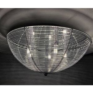 Strieborná okrúhla stropná lampa 5xG9 vyobraziť