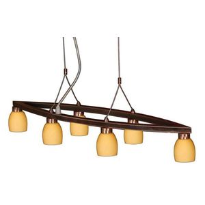 Závesná lampa Dakota 6x40W G9 medená, vrátane oválneho zdroja svetla vyobraziť