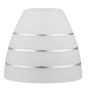 Biele pruhované sklenené tienidlo E27 pre lampy Simpli vyobraziť