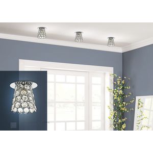 Stropné svietidlo chrómové bezfarebné krištáľové 40W G9 SK-72 vyobraziť