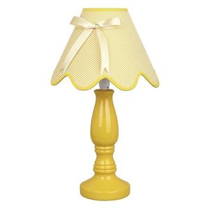 Keramická nočná lampa na stolík žltá 60W E27 Lola vyobraziť