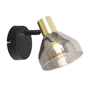 Zlatá sklenená nástenná lampa 1xE14 Gregory vyobraziť