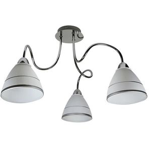 Chrómová stropná lampa, sklenené tienidlo, 3x40W, E14, Elf vyobraziť