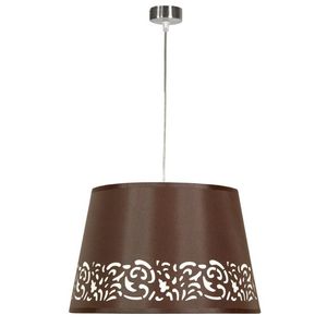 Hnedá závesná lampa s tkaným tienidlom so vzorom 60W E27 Kašmír vyobraziť