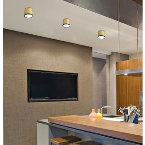 LED stropná trubicová lampa 9W zlatá 8, 8x7, 5cm vyobraziť