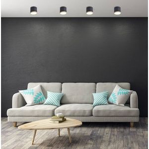 Čierna a drevená stropná lampa 8, 8x7, 5 cm trubica vyobraziť