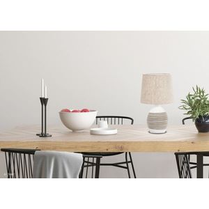 Béžová keramická stolová lampa Ambon vyobraziť