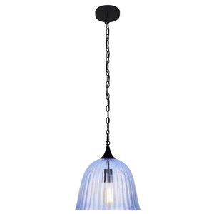 Modrá sklenená závesná lampa Váza vyobraziť