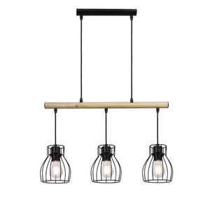 Závesná lampa čierna 3x60W Bernita vyobraziť
