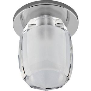 Krištáľové stropné svietidlo, chrómové, polygonálne vyobraziť